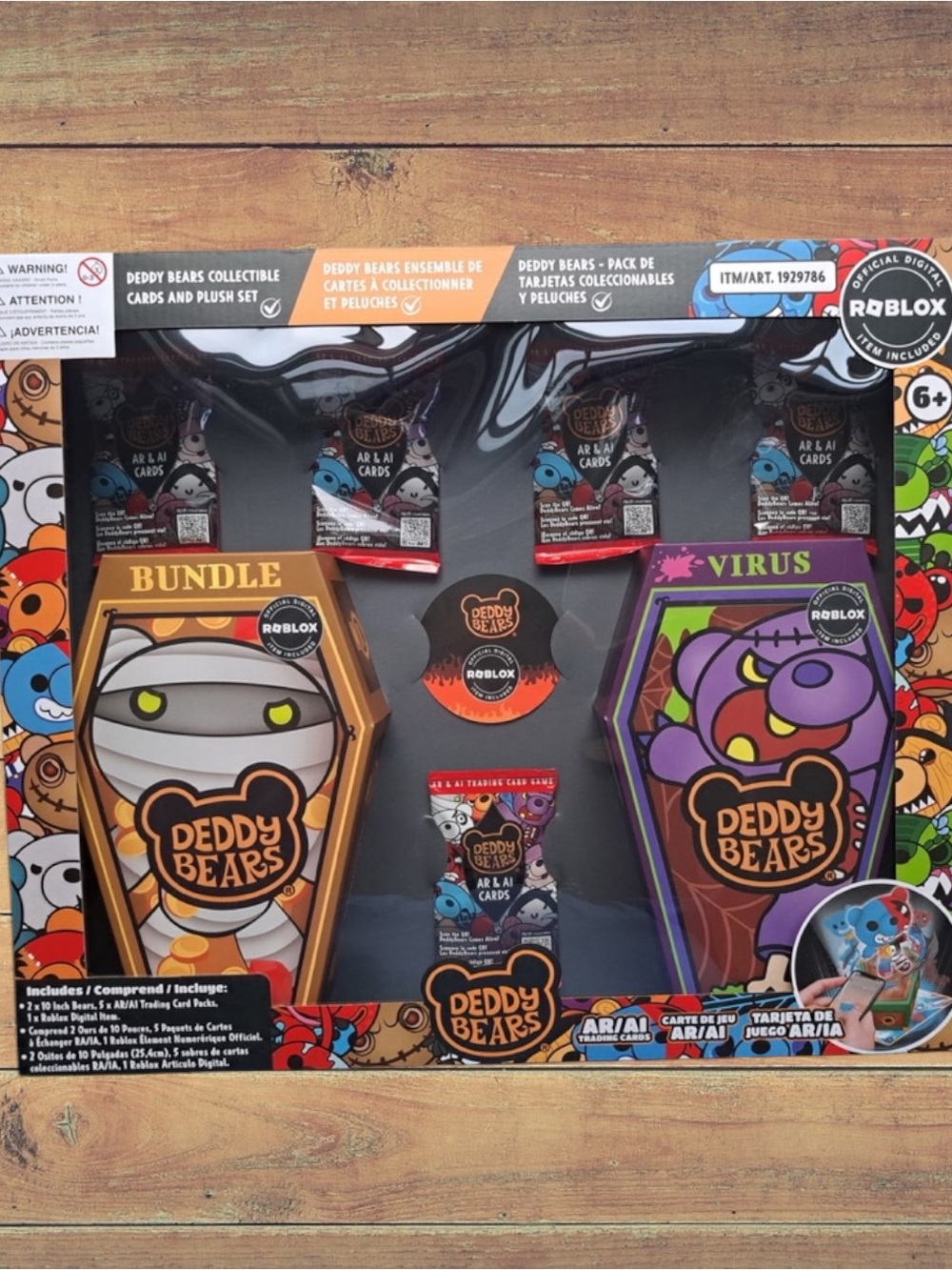 Deddy Bears Exclusive Box Set Bundle & Virus Roblox Code AR Cards NIB
